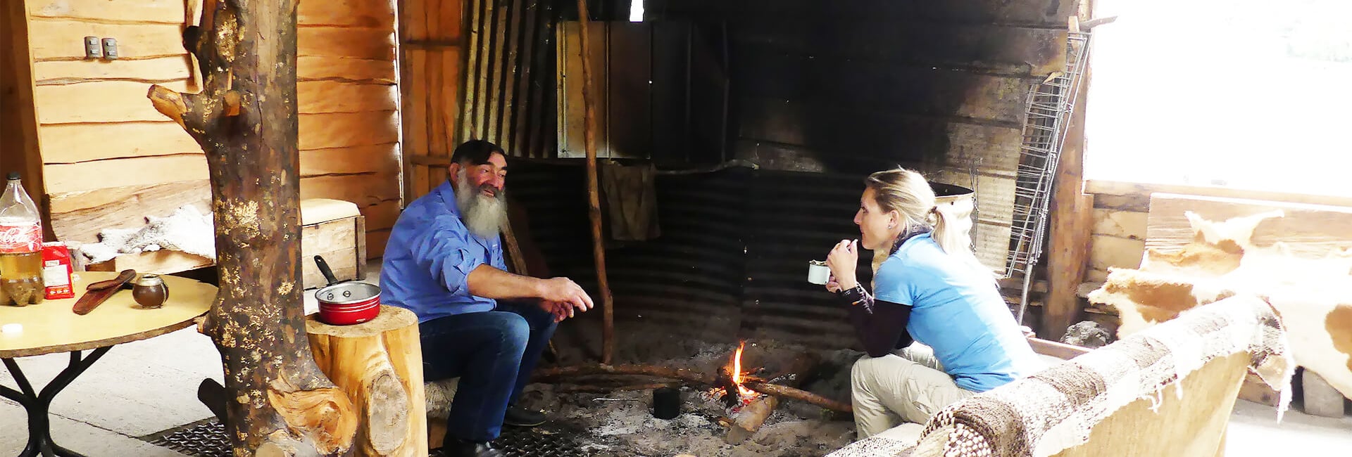 Drinking Mate-tea together with a Gaucho, Carretera Austral