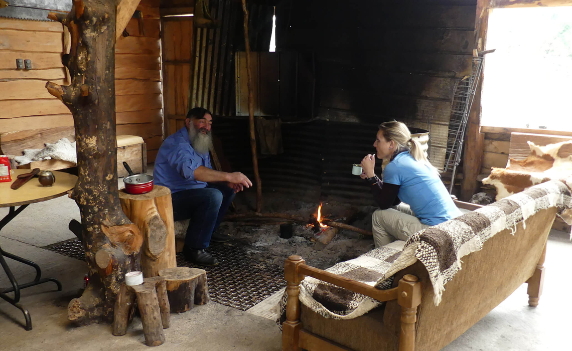 Drinking mate with a gaucho