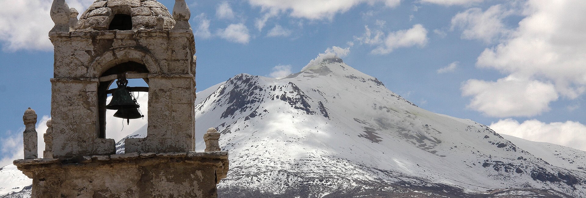 Church in the Andes Village Guallatiri