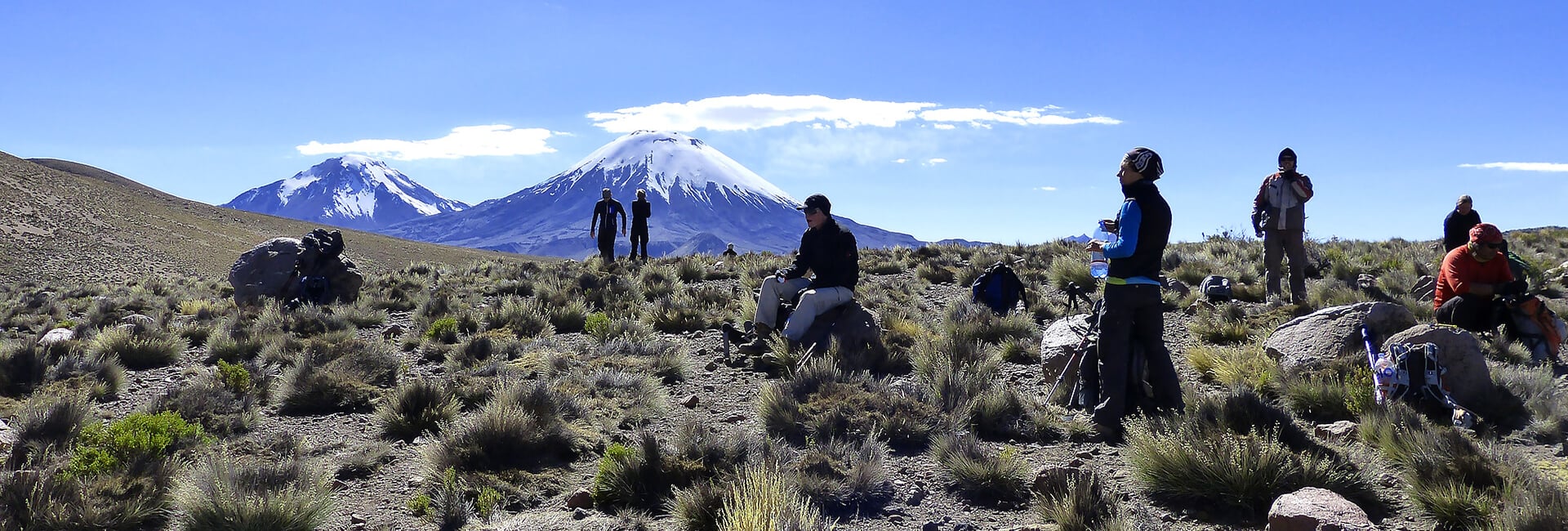 Trekking Group in the Chilean Andes, Altiplano